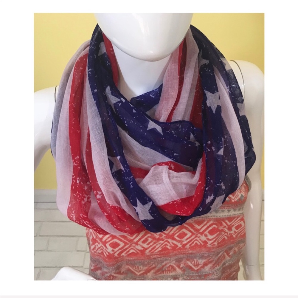 Americana Infinity Scarf 🧣Red, White and Blue!!!